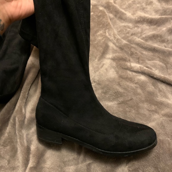 Thigh-High Suede Boots - Picture 2 of 5